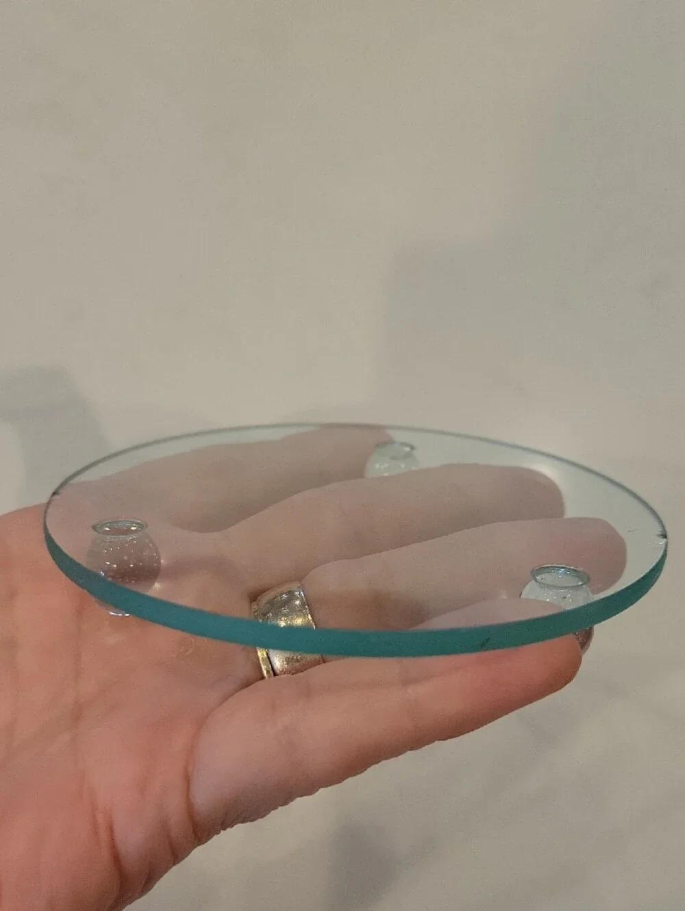 Free With Purchase Yankee Candle Clear Round Glass Holder